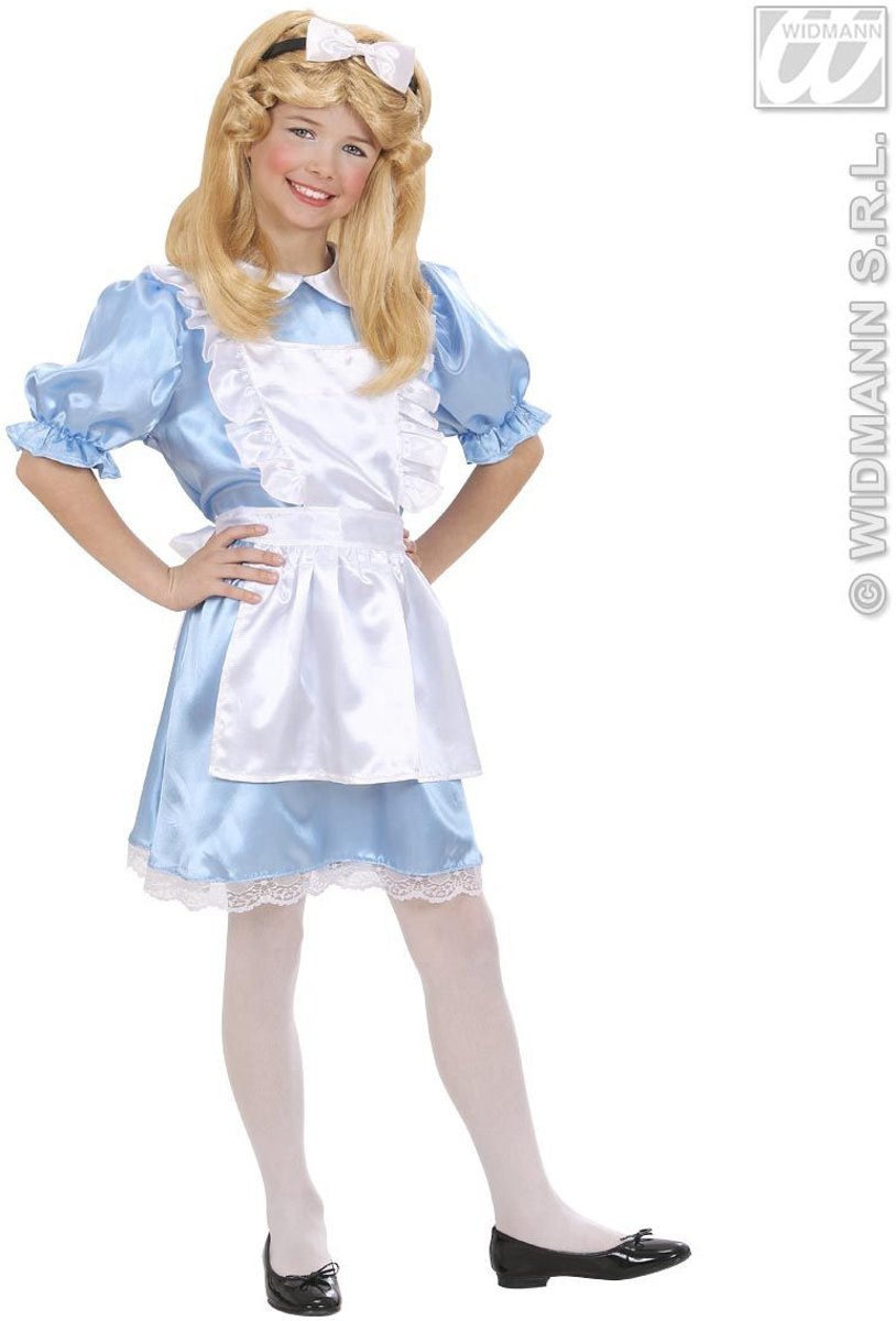 Alice In Wonderland Kostuum | Wonderland Alice Kostuum Meisje | Maat 128 | Carnaval kostuum | Verkleedkleding